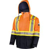 4484 Defender&reg; FR/Arc/Antistatic Trilaminate Safety Jacket, Small, Black/High Visibility Orange, 11 cal/cm² Pronet Distribution