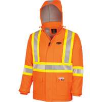 5884 Flash-Gard&reg; FR/Arc-Rated Waterproof Jacket with Hood, Small, High Visibility Orange, 51 cal/cm² Pronet Distribution