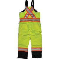 Ripstop Insulated Safety Bib Overall, Polyester, X-Small, High Visibility Lime-Yellow Pronet Distribution
