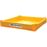 Berme de confinement compacte Mini-Berm en PVC jaune, Capacit&eacute; 34 gal. US, 3' la x 3' lo x 6" h Pronet Distribution