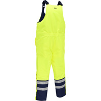 Bisley&reg; Extreme Cold Bib Overall, Polyester, Small, High Visibility Lime-Yellow Pronet Distribution
