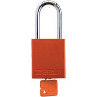 Velocity Plus Safety Lockout Padlock, Orange, Keyed Alike, Aluminum, 1-1/2" Width Pronet Distribution