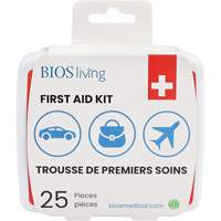 25-Piece Home & Travel First Aid Kit, Plastic B Pronet Distribution