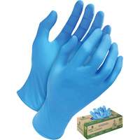 Gants jetables en tri polym&egrave;re, Petit, Poly&eacute;thyl&egrave;ne, 5 mils, Sans poudre, Bleu Pronet Distribution