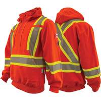 Atlas Guardian&reg; FR/AR Quarter-Zip Hoodies, Men's, X-Small, High Visibility Orange, 18 cal/cm² Pronet Distribution