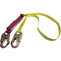 External Energy Absorber Lanyard with 3/4" Hook, 6', Snap Hook Center, Snap Hook Leg Ends, Polyester Pronet Distribution