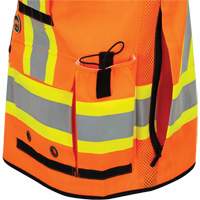 6680 High-Visibility Antimicrobial Mesh-Back Surveyor Vest, High Visibility Orange, Small, Polyester Pronet Distribution