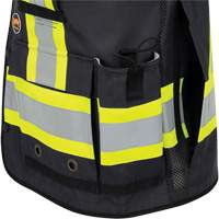 6679 High-Visibility Antimicrobial Mesh-Back Surveyor Vest, Black, Small, Polyester Pronet Distribution