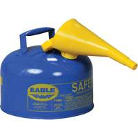 Safety Can for Kerosene with Funnel, Type I, Galvanized Steel, 2.5 US gal., Blue, FM Approved/UL/ULC Listed Pronet Distribution