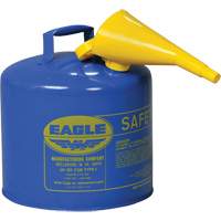 Safety Can for Kerosene with Funnel, Type I, Galvanized Steel, 5 US gal., Blue, FM Approved/UL/ULC Listed Pronet Distribution