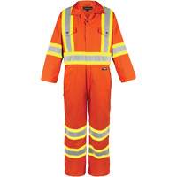 Combinaison non doubl&eacute;e haute visibilit&eacute;, Petit, Orange haute visibilit&eacute; Pronet Distribution