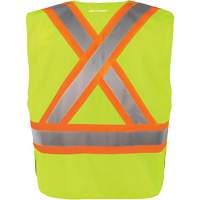 Gilet haute visibilit&eacute; &agrave; d&eacute;tachement rapide en 5 points, Orange haute visibilit&eacute;, Moyen/Petit, Polyester Pronet Distribution