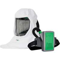 Respirateur T-Link avec casquette, tube de respiration, montage &agrave; la ceinture & APR motoris&eacute; PX5, Cagoule ample & visi&egrave;re, Pile Lithium-ion Pronet Distribution