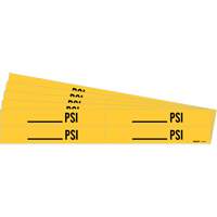 "Blank PSI" Pipe Markers, Self-Adhesive, 1-1/8" H x 7" W, Black on Yellow Pronet Distribution