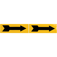 Arrow Pipe Marker, Self-Adhesive, 2-1/4" H x 7" W, Black on Yellow Pronet Distribution