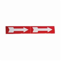 Arrow Pipe Markers, Self-Adhesive, 2-1/4" H x 7" W, White on Red Pronet Distribution