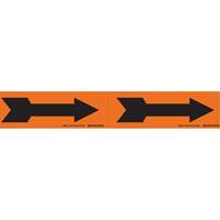 Arrow Pipe Markers, Self-Adhesive, 2-1/4" H x 7" W, Black on Orange Pronet Distribution