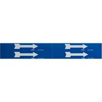 Arrow Pipe Markers, Self-Adhesive, 1-1/8" H x 7" W, White on Blue Pronet Distribution