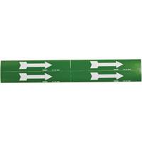Arrow Pipe Markers, Self-Adhesive, 1-1/8" H x 7" W, White on Green Pronet Distribution