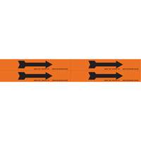 Arrow Pipe Markers, Self-Adhesive, 1-1/8" H x 7" W, Black on Orange Pronet Distribution