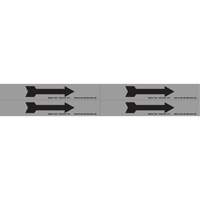 Arrow Pipe Marker, Self-Adhesive, 1-1/8" H x 7" W, Black on Aluminum Pronet Distribution