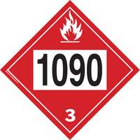 1090 Acetone Flammable Liquid TDG Placard, Plastic Pronet Distribution
