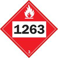 1263 Paint Flammable Liquid TDG Placard, Plastic Pronet Distribution