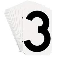 Quick-Align&reg; Individual Gothic Number and Letter Labels, 3, 4" H, Black Pronet Distribution