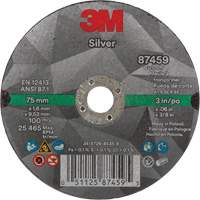 Silver Cut-Off Wheel, 3" x 0.06", 3/8"-24 Arbor, Type 1, Ceramic, 25645 RPM Pronet Distribution