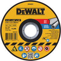 Metal Cut-Off Wheel, 4-1/2" x 0.045", 7/8" Arbor, Aluminum Oxide, Type 1 Pronet Distribution