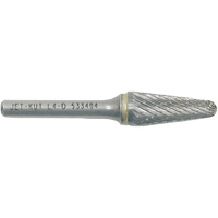 L4-D JET-KUT&reg; Taper Shape Burr with Radius End, 1/4" Dia., 1/4" Shank, 1-1/8" Depth of Cut Pronet Distribution