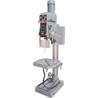 Variable Speed Gearhead Drill Presses, 5/8" Chuck, 2 Speed(s), 22" W x 22" L, #4 Morse Pronet Distribution