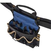 Combin&eacute;s de ceinture &agrave; outils &agrave; 20 pochettes, Polyester, Noir Pronet Distribution