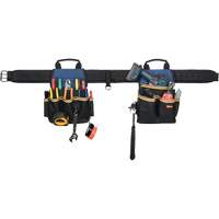 Combin&eacute;s de ceinture &agrave; outils &agrave; 20 pochettes, Polyester, Noir Pronet Distribution