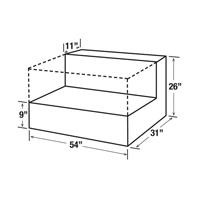 Steel Fuel Transfer Tank, Steel, 50 gal. Capacity, White Pronet Distribution