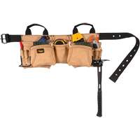Ceinture &agrave; outils pour menuisier, Cuir, Havane Pronet Distribution