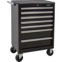 Chariot &agrave; outils industriel, 7 tiroirs, 27" la x 18-3/4" p x 39" h, Noir Pronet Distribution