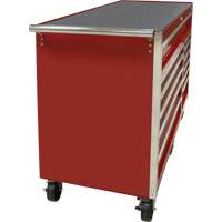 Chariot &agrave; outils industriel, 12 tiroirs, 56" la x 24-1/2" p x 38-1/8" h, Rouge Pronet Distribution
