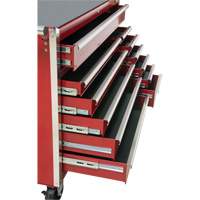 Chariot &agrave; outils industriel, 12 tiroirs, 56" la x 24-1/2" p x 38-1/8" h, Rouge Pronet Distribution