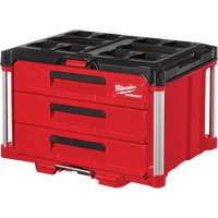 Packout 3-Drawer Tool Box, 16-1/3" x 14-1/3" x 22-1/5", Black/Red Pronet Distribution