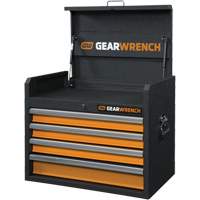 GSX Series Tool Chest, 26" W, 4 Drawers, Black/Orange Pronet Distribution