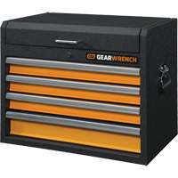 GSX Series Tool Chest, 26" W, 4 Drawers, Black/Orange Pronet Distribution