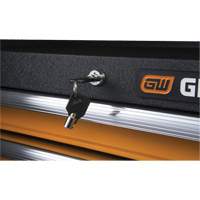 GSX Series Tool Chest, 26" W, 4 Drawers, Black/Orange Pronet Distribution