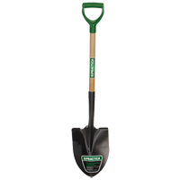 Round-Point Shovel, Tempered Steel Blade, Wood, D-Grip Handle Pronet Distribution