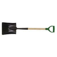 Square Point Shovel, Wood, Tempered Steel Blade, D-Grip Handle, 29" Long Pronet Distribution