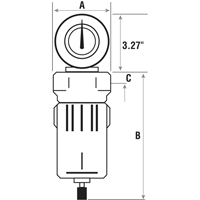 Filtres &agrave; air comprim&eacute;, Modulaire, 3/4" NPT, Drain Automatique Pronet Distribution