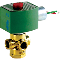 3-Way Direct Acting Universal Solenoid Valves, 1/4" Pipe, 100 psi Pronet Distribution