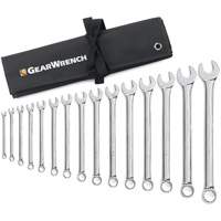 Jeu de cl&eacute;s longues &agrave; coupe &agrave; 12 pans avec pochette &agrave; outils roulable, Combinaison, 15 morceaux, Imp&eacute;rial Pronet Distribution