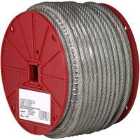 Wire Cable, 250' (76.2 m) x 1/8", 340 lbs. (0.17 tons), Vinyl Coated Pronet Distribution
