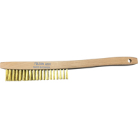 Curved-Handle Scratch Brushes, Brass, 4 x 19 Wire Rows, 14" Long Pronet Distribution